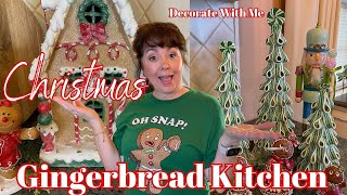 CHRISTMAS GINGERBREAD KITCHEN DECORATE WITH ME | GINGERBREAD KITCHEN | CHRISTMAS DECOR