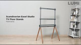 Scandinavian Easel Studio TV Floor Stands | FS29 Series | LUMI