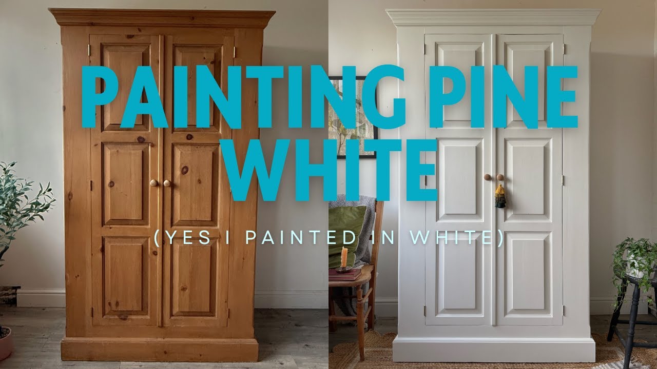 Pine wardrobe makeover : From dated orange to modern white