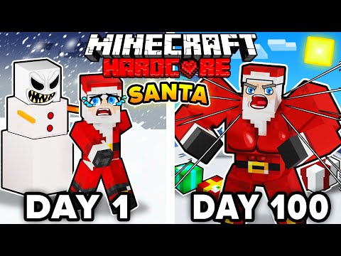 1000 Days Surviving as Santa in Hardcore Minecraft!