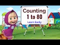 Learn Counting 1 To 80 1 Se 80 Tak Ginti Count 1 To 80 Counting One To Eighty Recognise Numbers