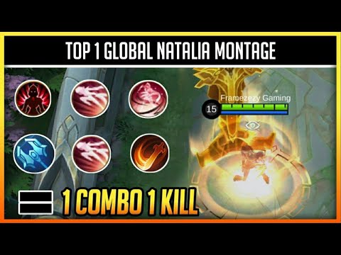 NATALIA COMBO TUTORIAL | TOP 1 GLOBAL NATALIA MONTAGE - MLBB