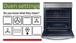 ❗ Oven settings explained - What do they mean