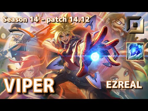【KRサーバー/C1】HLE Viper エズリアル(Ezreal) VS カイサ(Kai’sa) BOT - Patch14.12 KR Ranked【LoL】