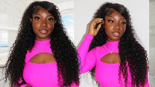 A Must Have Curly Frontal | In Depth Wig Install No Glue! | FT. Ashimary Hair