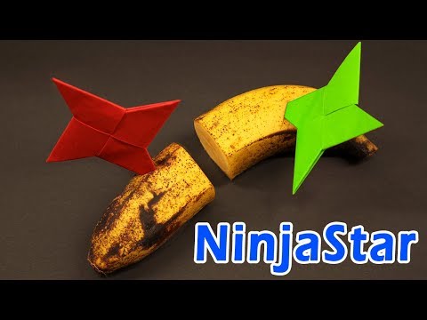 Easy Origami Ninja Star/Sword/Knife -  How to make