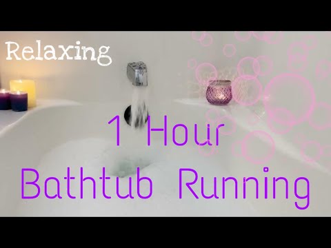 1 Hour Bubble Bath Filling then Loop - Bubbles and Candles - White Noise for Sleep 😴