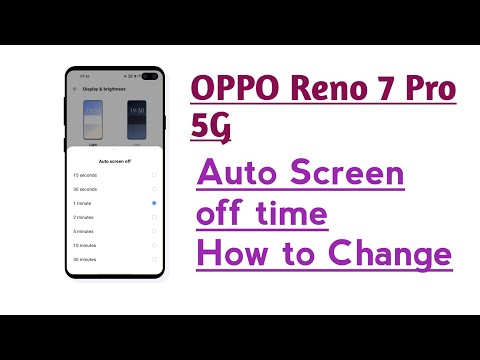 OPPO Reno 7 Pro 5G Auto Screen off time How to Change