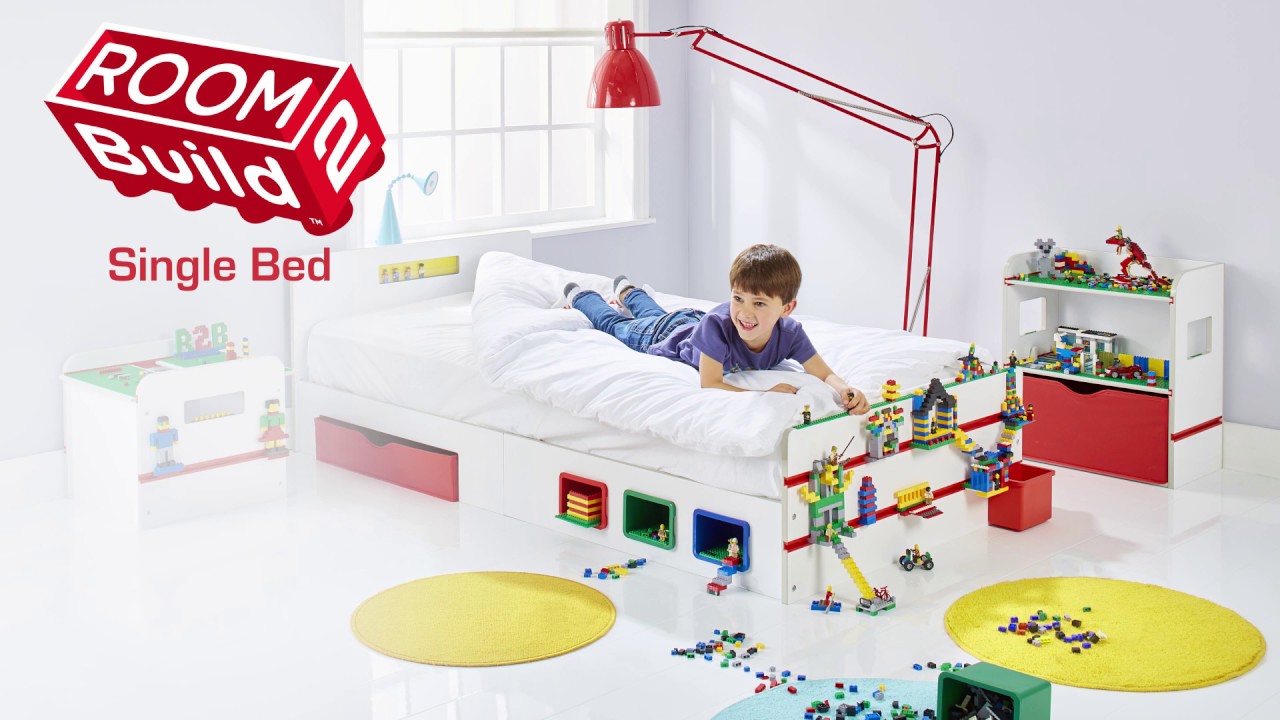 Room 2 Build Single Bed - Building Brick Display Bed