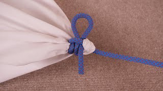 Knots for outdoor tents, tying knots