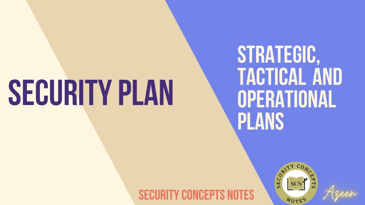 Security Plan - Strategic, Tactical and  Operational Plans