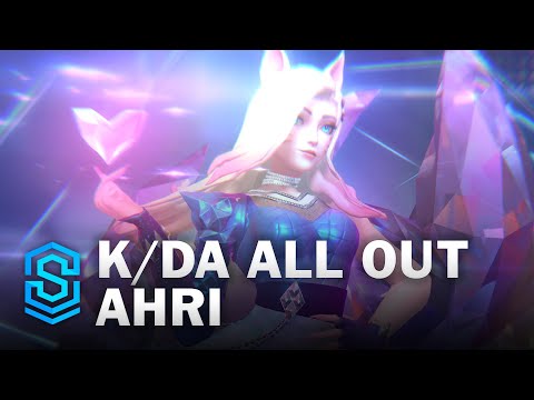 K/DA ALL OUT Ahri Wild Rift Skin Spotlight