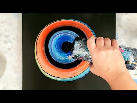 The black hole technique inspired by Tiktus color Art | acrylic fluid art painting