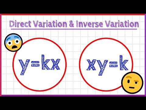 Direct Variation and Inverse Variation (explanation and examples!)