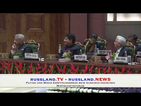 Putins und Modis Eröffnungsrede beim russisch-indischen Wirtschaftsforum