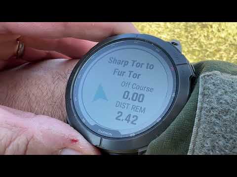 Navigate a course | GARMIN Fenix 7x | Fur Tor | wilderness wild camping hiking Dartmoor | fault?