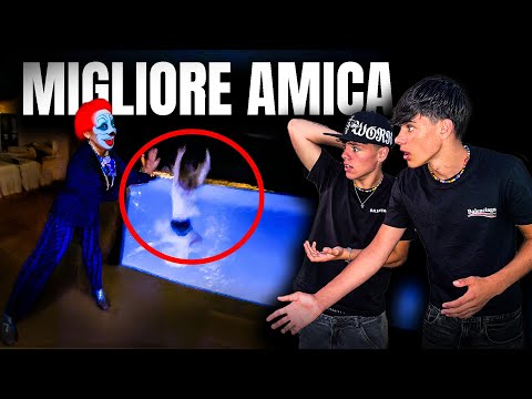 KILLER CLOWN THROWS MY BEST FRIEND INTO POOL AT NIGHT IN MYKONOS! *terrifying*