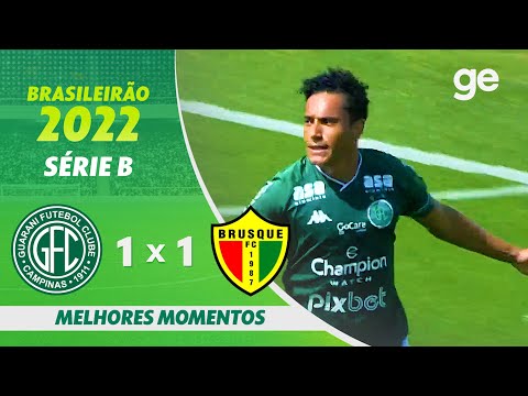 Gols e lances de Guarani x Brusque