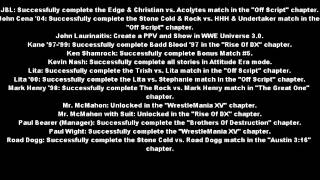 WWE 13 how to unlock everything !!!!!!!!!