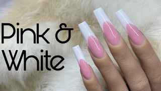 Beginner Nail Tech : French Nail Tutorial | Pink & White