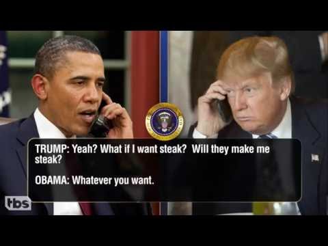 Donald Trump Calls Obama About Mexican Wall CONAN