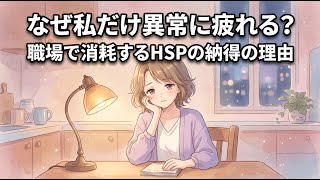 職場のHSPが「なぜか異常に疲れる」納得の理由。心が削られる前に知ってほしいこと