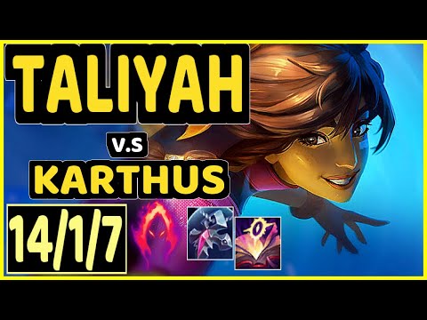 TALIYAH vs KARTHUS - 14/1/7 KDA JUNGLE GAMEPLAY - EUW Ranked MASTER