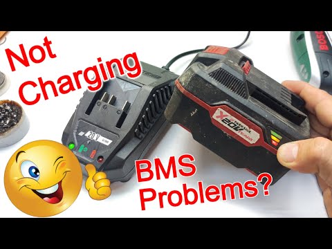 Parkside 20V 4Ah BMS Board Problems Repair Not Charging Green LED is On