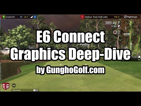 TruGolf E6 Connect graphics deep-dive on the tee at Harbour Town Golf Links