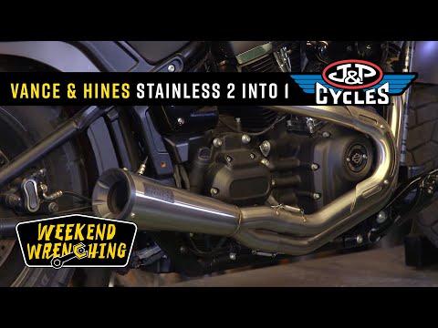 Vance & Hines Stainless Steel 2-into-1 Upsweep Installation : Weekend Wrenching