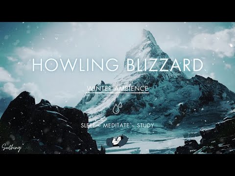 Howling Blizzard | NO MIDROLL ADS | Snow Storm Sounds For Sleeping, Gears 5