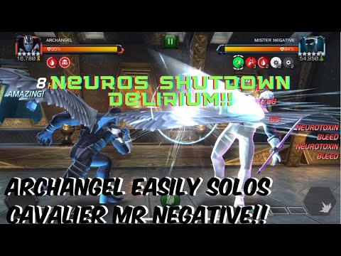 Archangel Melts Cavalier Mr Negative in 45 Seconds | Neuros FTW!! | Marvel Contest of Champions