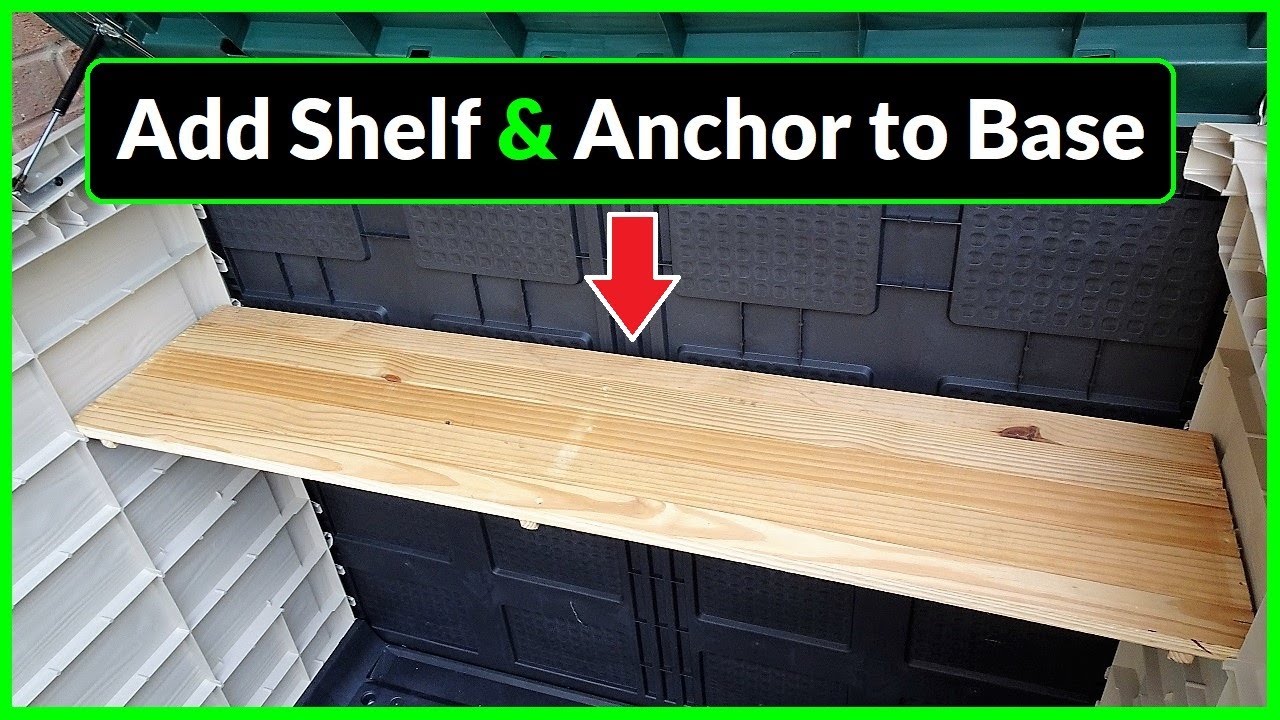 Keter Store It Out Max Shed - Adding a Shelf & Anchoring to Base (DIY Project)