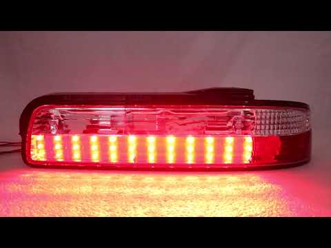 1989-1994 Nissan 240SX S13 Coupe Red/Clear LED Tail Light Assembly