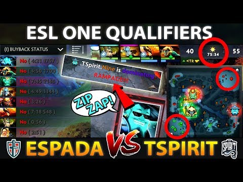 MATCH OF THE DAY! TSPIRIT vs ESPADA – CRAZY CLOSE 75 Min Game – 22 Buybacks in Total – EPIC Dota 2