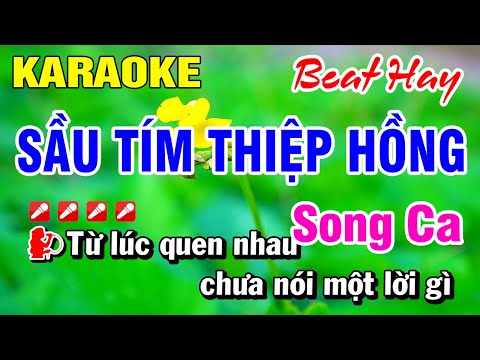 Karaoke Sầu Tím Thiệp Hồng Song Ca (Beat Hay) Nhạc Sống Mới Nhất | Hoài Phong Organ
