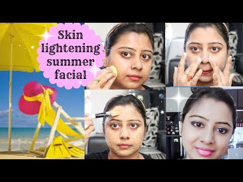 Skin Lightening Summer Facial || Natural Facial at Home Video