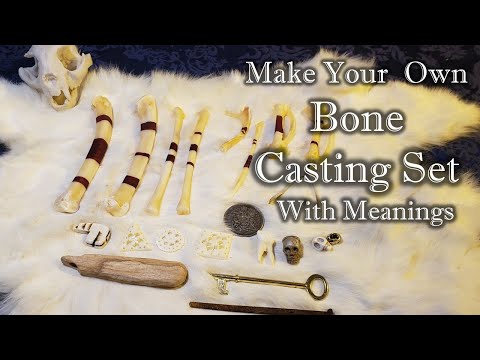 Make your own Bone Casting Set, Painting bones, bone casting with meanings, Pagan crafting