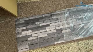 Kuchyňský panel ABS plast Brick grey black 3000x600mm 1,5mm