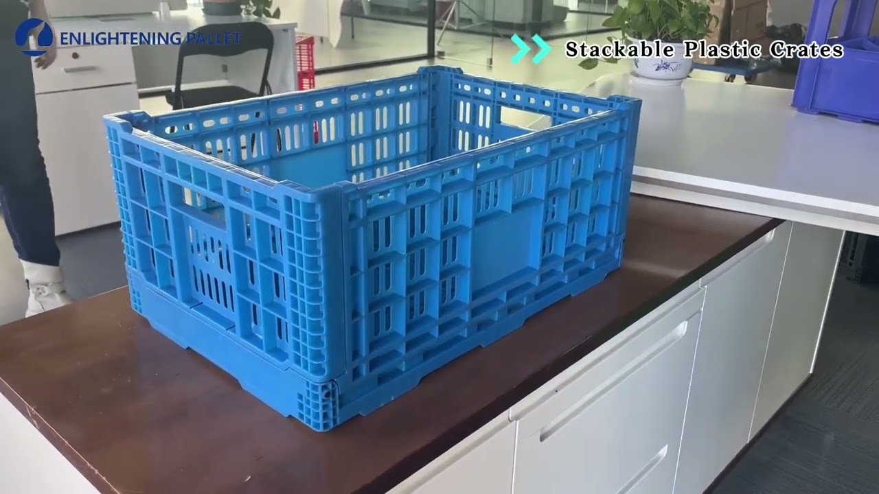 plastic stackable storage crate