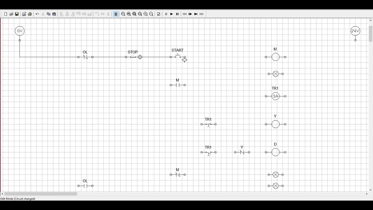 WYE DELTA REDUCE VOLTAGE STARTER CONTROL CIRCUIT - FLUID-SIM