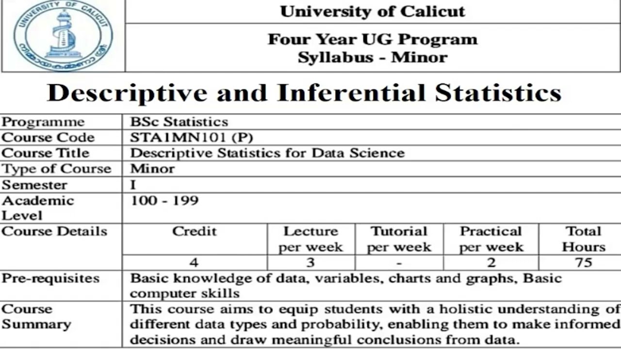 Department of Statistics  Minor Video 01