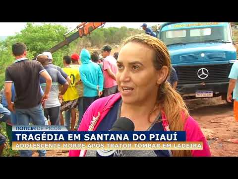 Em Santana do Piauí adolescente morre após trator tombar em ladeira