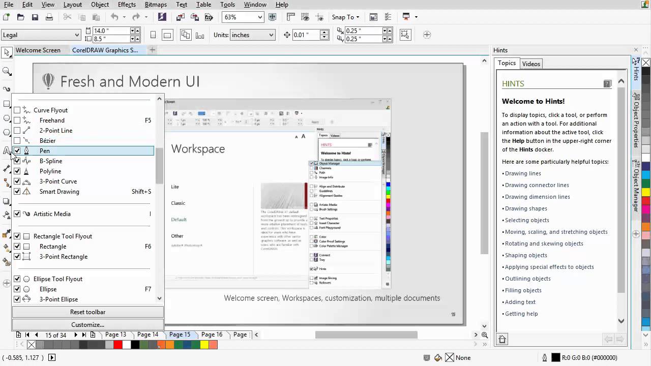 CorelDRAW® Graphics Suite X7 - Redesigned, fully customizable interface