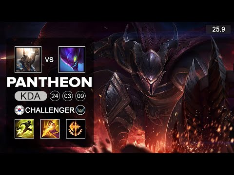 Pantheon vs Kha'Zix Jungle - EUW Challenger - Patch 25.9 Season 15
