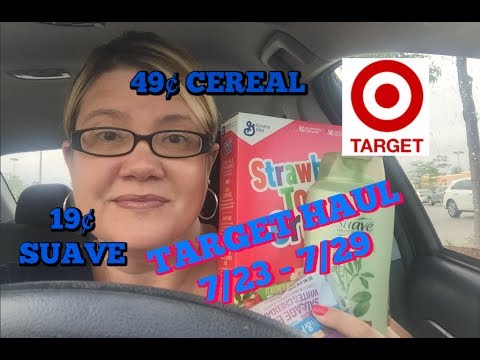 TARGET HAUL 7/23 - 7/29 | 49¢ CEREAL | 19¢ SUAVE |  FREE PENS!