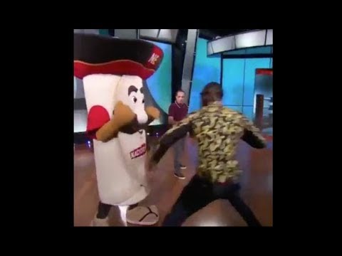 Deontay Wilder Lands A Devastating Punch & Breaks A Mascots Jaw!