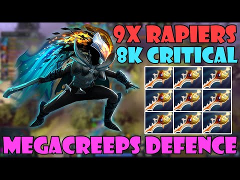 Megacreeps Defence Comeback — 9x Rapiers 8000 Critical Damage — Dota 2