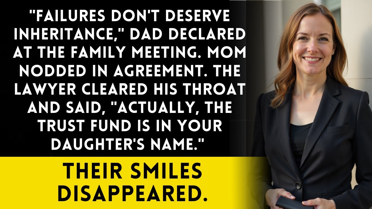 My Parents Said "No Inheritance For Failures"—Then The Lawyer Opened The Trust Fund Documents