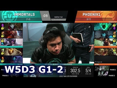 Phoenix1 vs Immortals | Game 2 S7 NA LCS Summer 2017 Week 5 Day 3 | P1 s IMT G2 W5D3